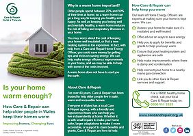 How Care & Repair can help older people in Wales keep their homes warm