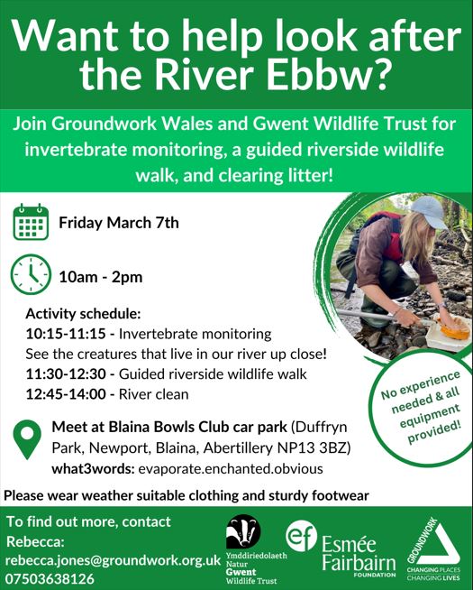 A guided riverside wildlife walk, and cleaning litter!